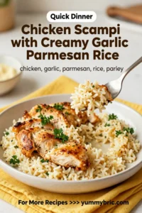 Chicken Scampi with Creamy Garlic Parmesan Rice