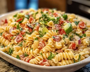 Pasta Salad: Creamy Ranch BLT Pasta Salad With Avocado in 20 Minutes