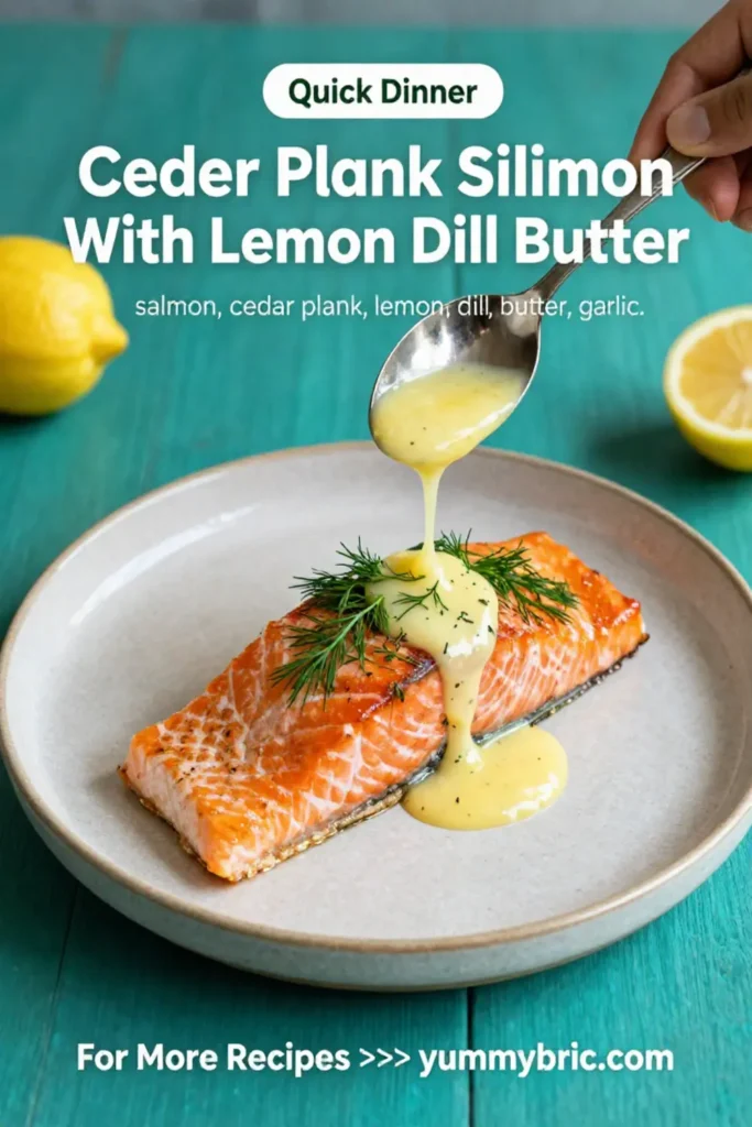 Salmon Recipes: Cedar Plank Salmon With Lemon Dill Butter in 25 Minutes