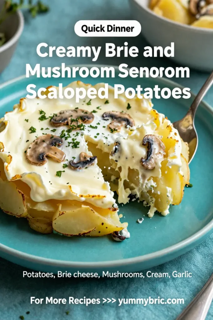 Scalloped Potatoes: Creamy Brie and Mushroom Scalloped Potatoes in 40 Minutes