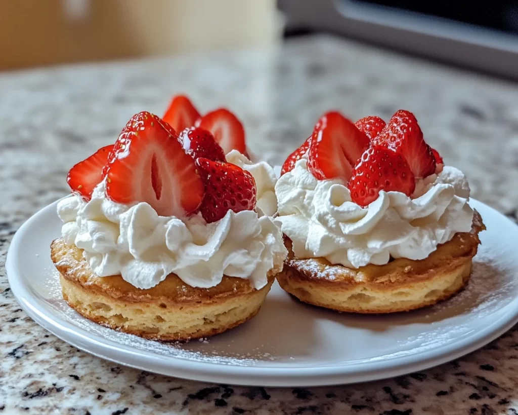 Strawberry Shortcake: Strawberry Shortcake Cookie Cups With Whipped Cream in 25 Minutes