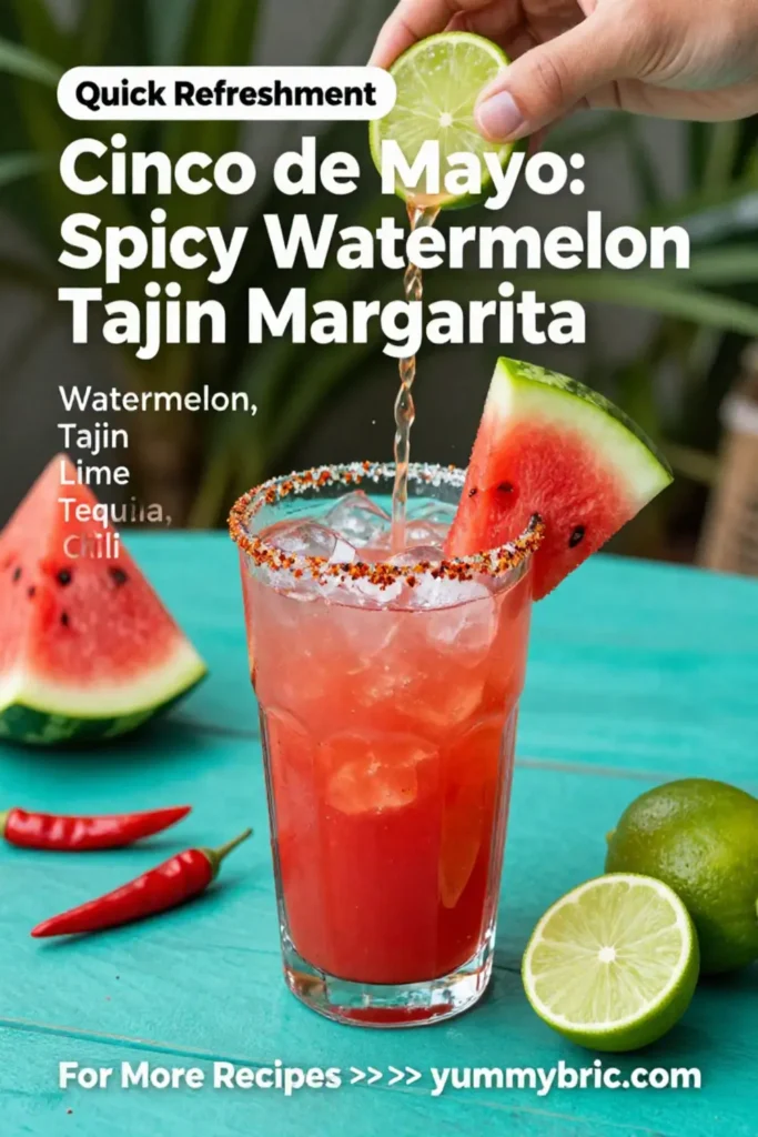 Cinco de Mayo: Spicy Watermelon Tajin Margarita for Cinco de Mayo in 10 Minutes