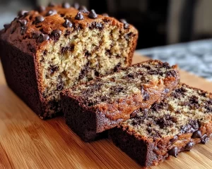 Banana Bread Recipe: Salted Dark Chocolate Chip Banana Bread in 35 Minutes
