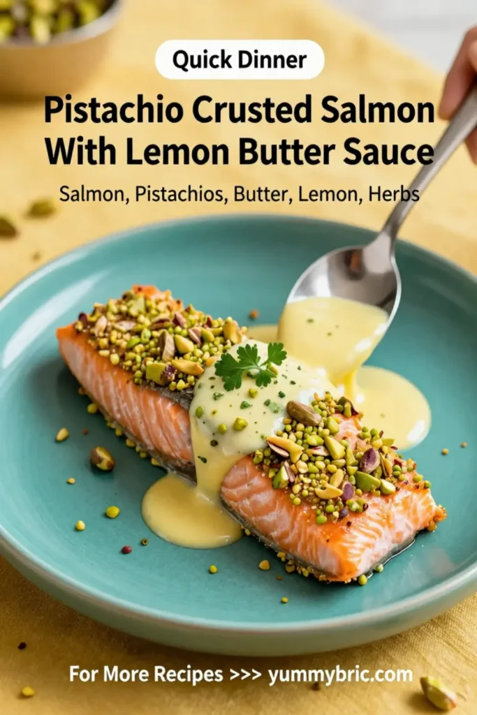 Salmon Recipes: Pistachio Crusted Salmon With Lemon Butter Sauce in 25 Minutes