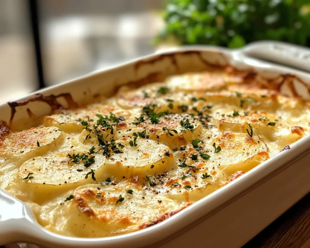 Scalloped Potatoes: Make Ahead Cheddar Scalloped Potatoes in 40 Minutes