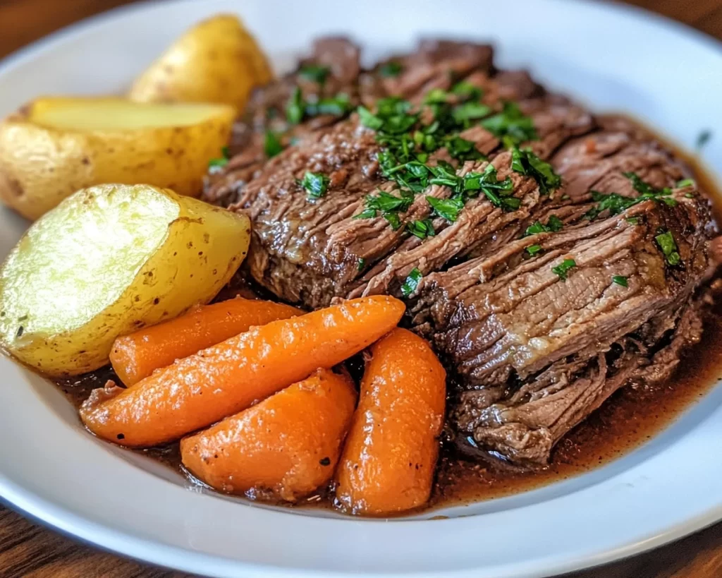 Crockpot Recipes: Crockpot Pot Roast With Carrots and Potatoes in 10 Minutes Prep