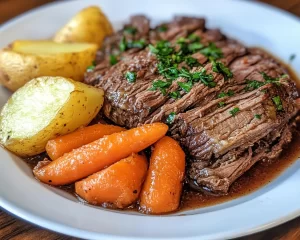 Crockpot Recipes: Crockpot Pot Roast With Carrots and Potatoes in 10 Minutes Prep