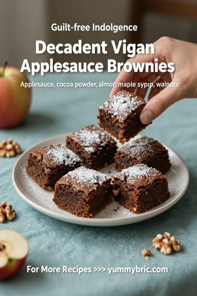 Decadent Vegan Applesauce Brownies