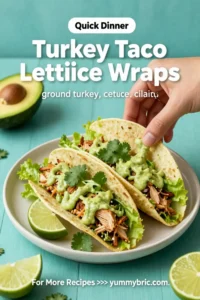 Ground Turkey Recipes: Turkey Taco Lettuce Wraps With Avocado Crema in 20 Minutes