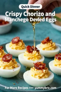 Deviled Eggs: Crispy Chorizo and Manchego Deviled Eggs With Saffron in 25 Minutes