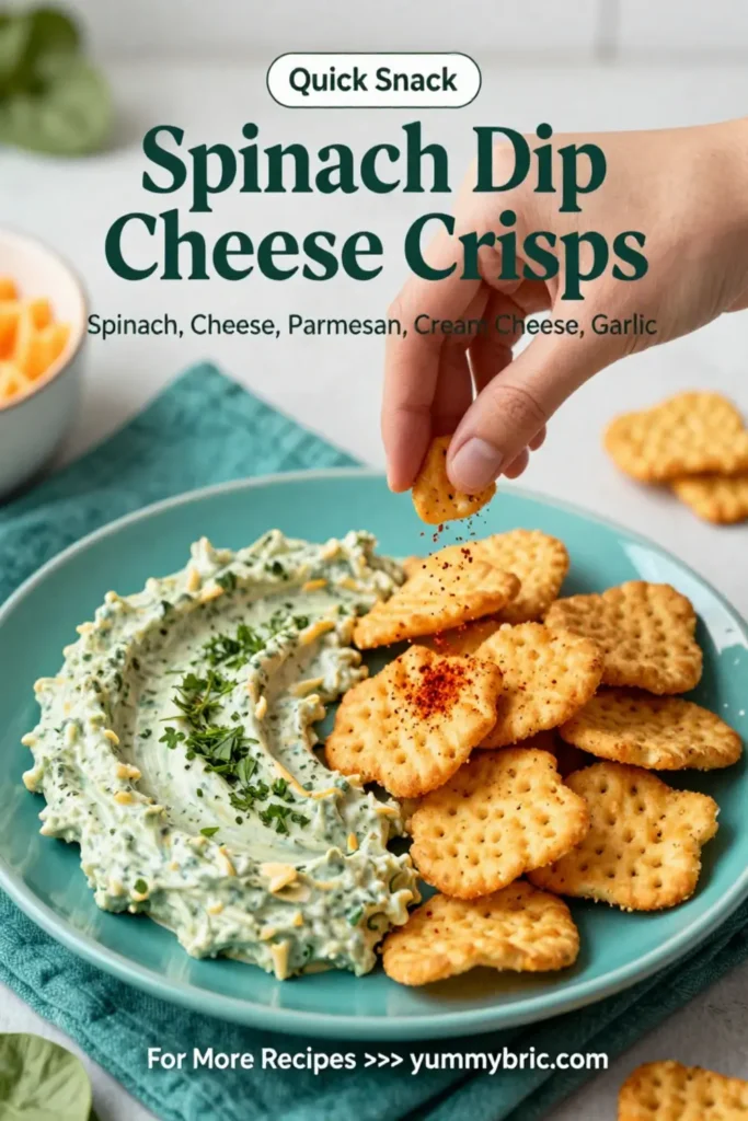 Spinach Dip Cheese Crisps