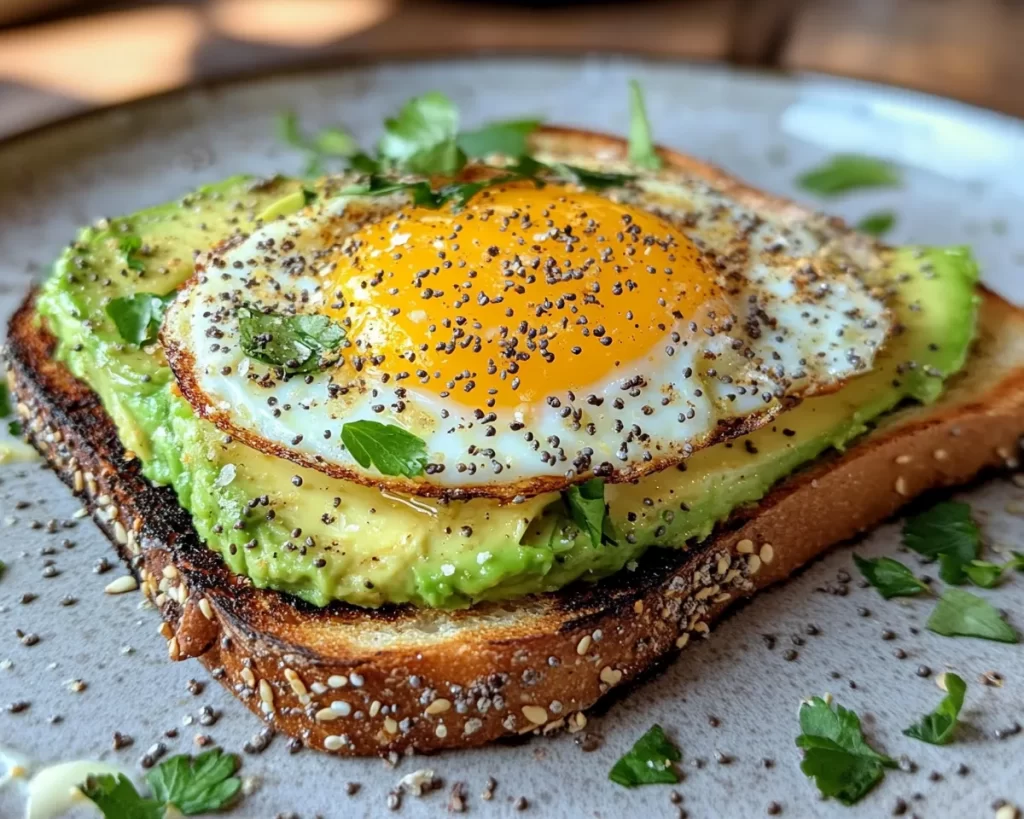 Breakfast: Avocado Egg Toast With Everything Bagel Seasoning in 10 Minutes