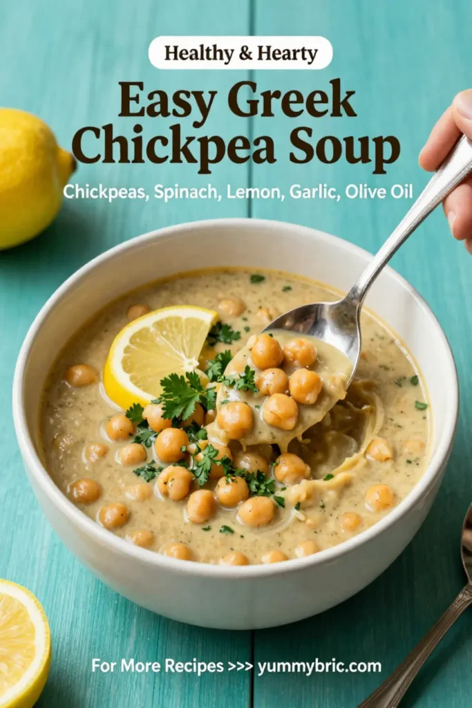 Easy Greek Chickpea Soup (Revithia)