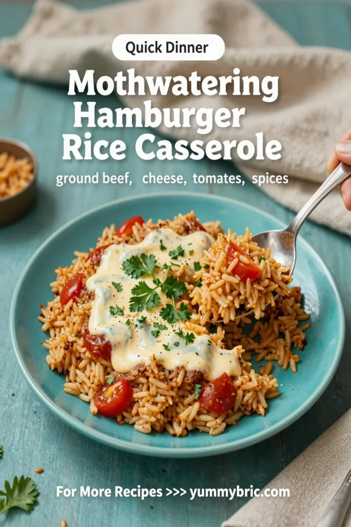 Mouthwatering Hamburger Rice Casserole