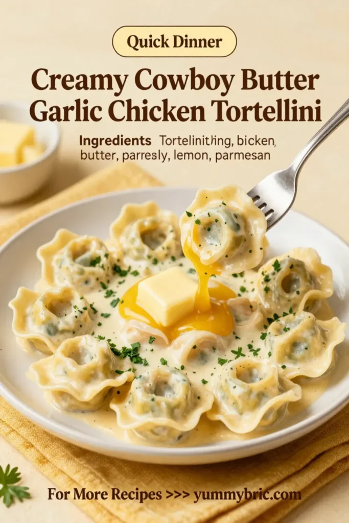 Make Creamy Cowboy Butter Garlic Chicken Tortellini Fast