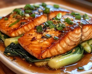 Salmon Recipes: Miso Glazed Salmon With Baby Bok Choy in 20 Minutes
