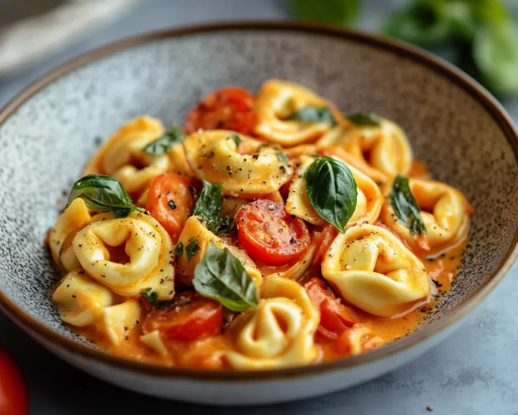 Easy Recipes: 5 Ingredient Creamy Tomato Basil Tortellini in 20 Minutes