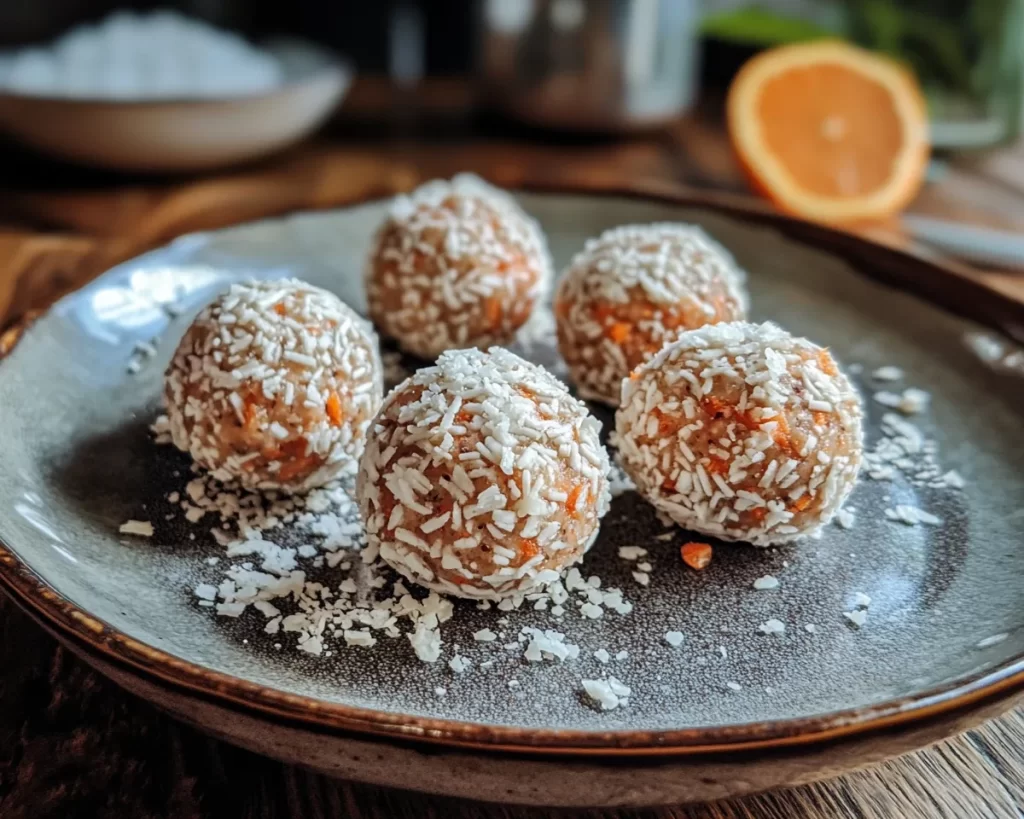 Carrot Cake: No Bake Carrot Cake Cheesecake Energy Balls in 15 Minutes