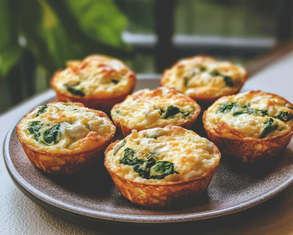 Breakfast Ideas: Spinach Feta Egg White Breakfast Muffins in 20 Minutes