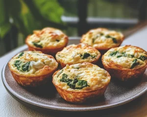 Breakfast Ideas: Spinach Feta Egg White Breakfast Muffins in 20 Minutes