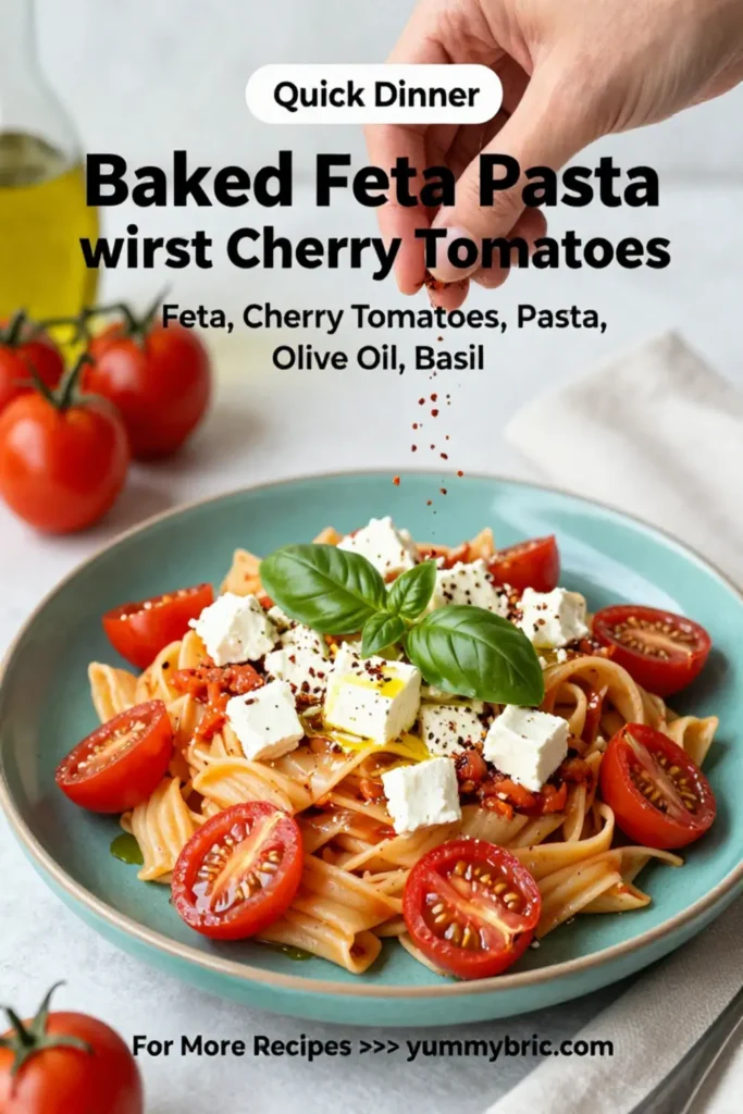 Dinner Recipes: Baked Feta Pasta With Burst Cherry Tomatoes in 30 Minutes