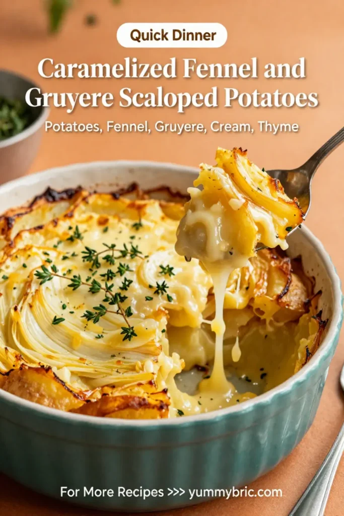 Scalloped Potatoes: Caramelized Fennel and Gruyere Scalloped Potatoes in 40 Minutes