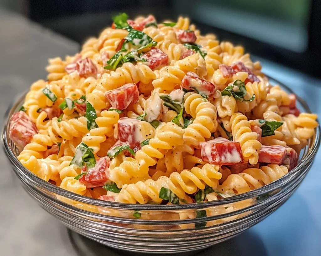 Pasta Salad Recipes: Cold BLT Pasta Salad With Creamy Ranch in 20 Minutes