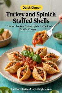 Ground Turkey Recipes: Turkey and Spinach Stuffed Shells With Marinara in 35 Minutes