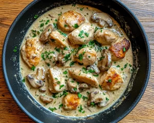 Easy Recipes: One Pan Creamy Chicken and Mushroom Skillet in 20 Minutes