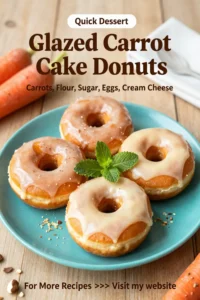 Carrot Cake: Glazed Carrot Cake Donuts With Cream Cheese Icing in 30 Minutes