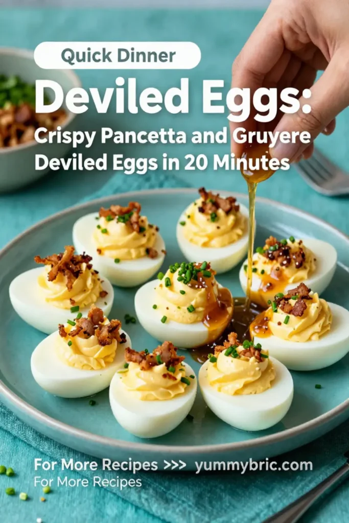 Deviled Eggs: Crispy Pancetta and Gruyere Deviled Eggs in 20 Minutes