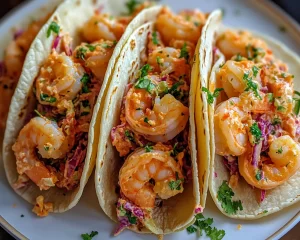 Shrimp Recipes: Bang Bang Shrimp Tacos With Sriracha Slaw in 20 Minutes