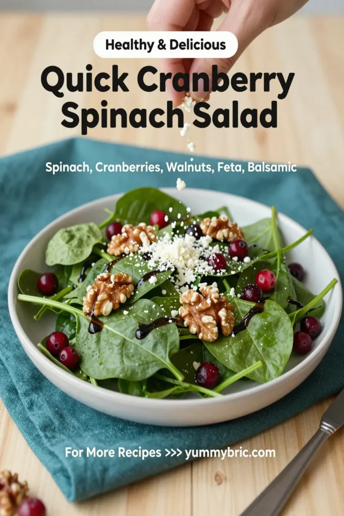 Quick Cranberry Spinach Salad
