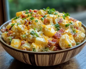Potato Salad: Loaded Baked Potato Salad With Bacon and Cheddar in 25 Minutes
