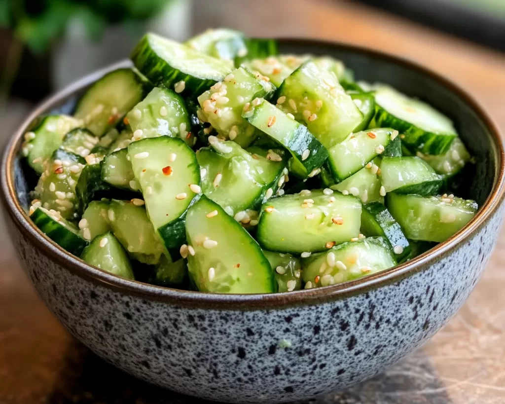 Cucumber Salad: Viral Sesame Rice Vinegar Smashed Cucumber Salad in 10 Minutes