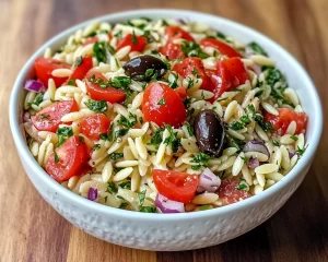 Pasta Salad Recipes: Greek Orzo Pasta Salad With Lemon Herb Dressing in 20 Minutes