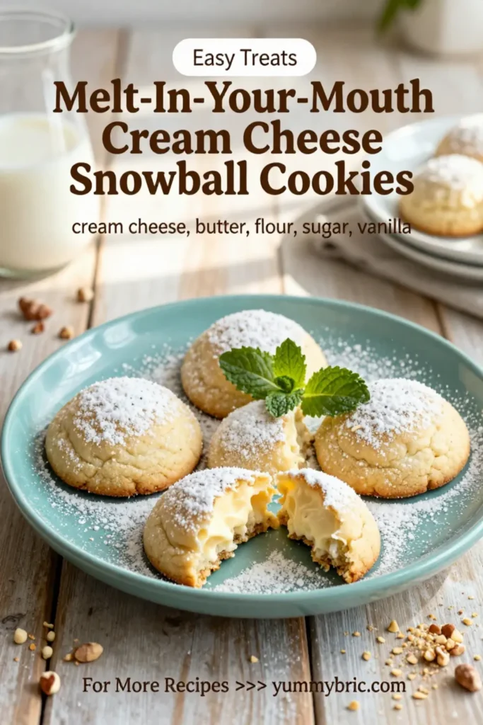 Melt-In-Your-Mouth Cream Cheese Snowball Cookies