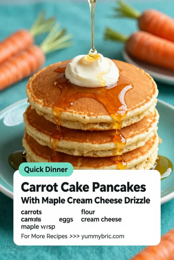 Carrot Cake Recipe: Carrot Cake Pancakes With Maple Cream Cheese Drizzle in 30 Minutes