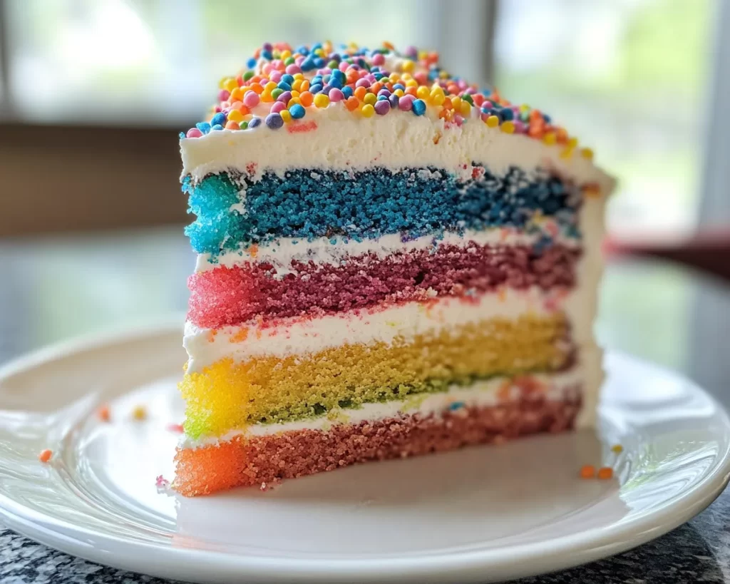 Birthday Cake: Hidden Rainbow Layer Birthday Cake in 45 Minutes