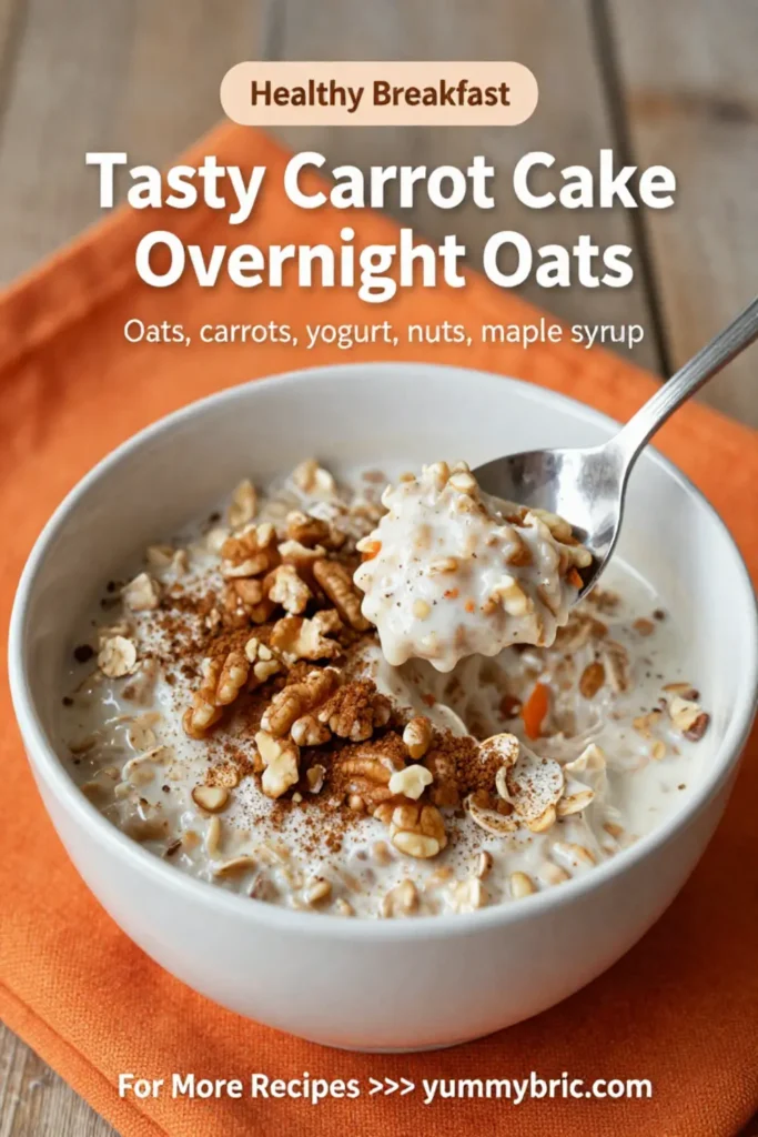 Tasty Carrot Cake Overnight Oats