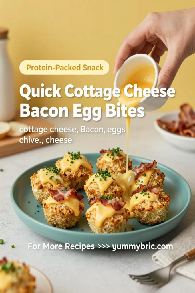 Quick Cottage Cheese Bacon Egg Bites