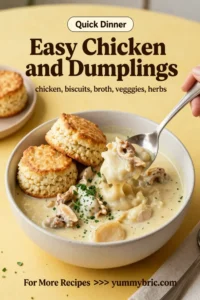 Easy Chicken and Dumplings with Biscuits
