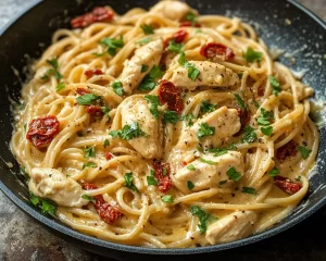 Dinner Ideas: Creamy Sun Dried Tomato Chicken Pasta in 25 Minutes