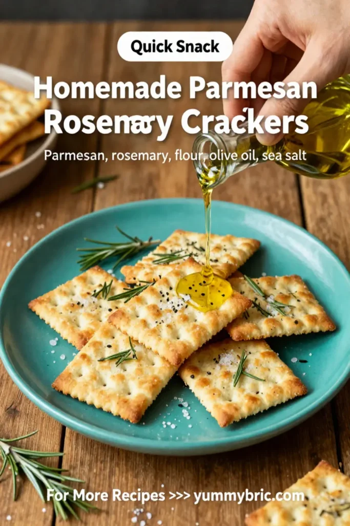 Homemade Parmesan Rosemary Crackers