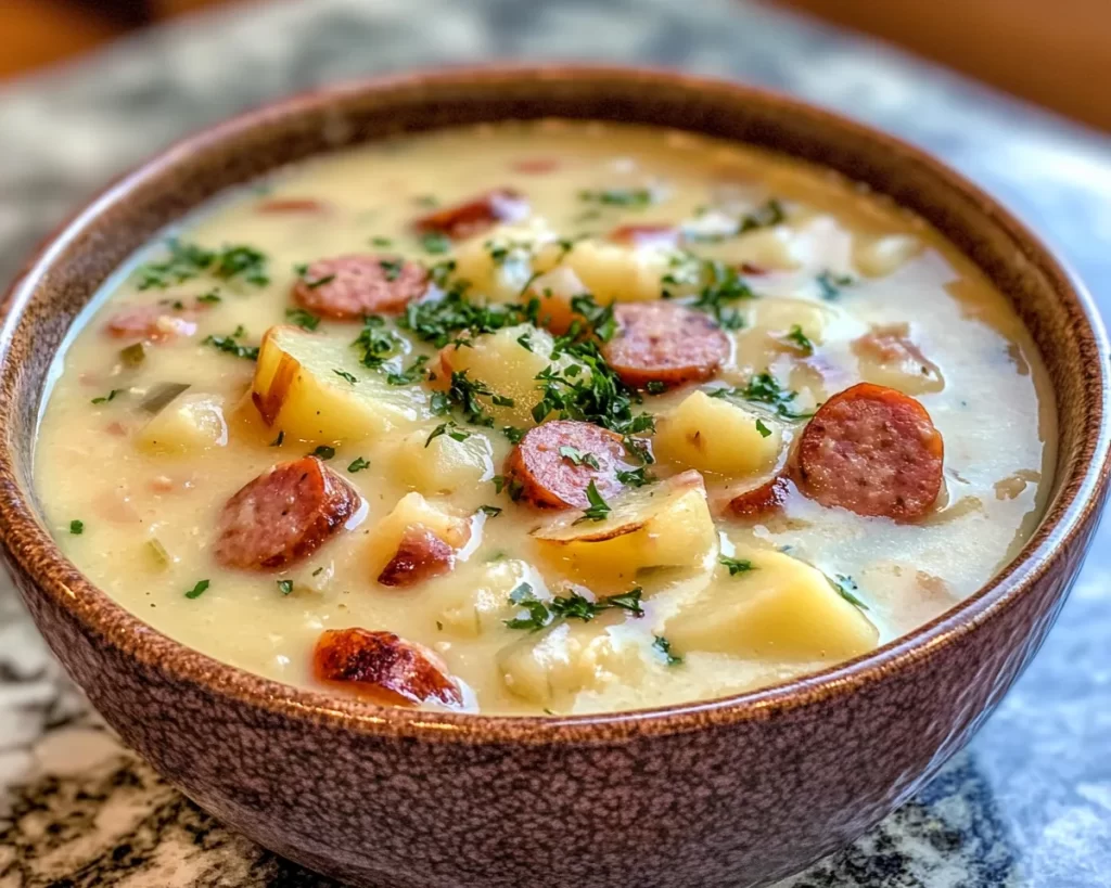 Easy Dinner Ideas: Creamy Smoked Sausage and Potato Soup in 25 Minutes