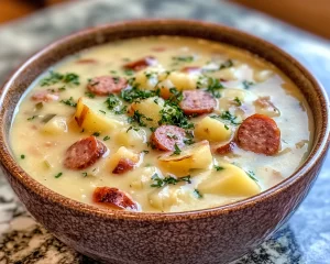 Easy Dinner Ideas: Creamy Smoked Sausage and Potato Soup in 25 Minutes
