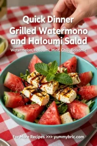 Fruit Salad: Grilled Watermelon and Halloumi Salad With Mint and Chili in 15 Minutes