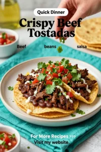 Cinco de Mayo: Crispy Beef Tostadas With Refried Beans for Cinco de Mayo in 20 Minutes