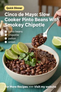 Cinco de Mayo: Slow Cooker Pinto Beans With Smoky Chipotle for Cinco de Mayo in 10 Minutes Prep