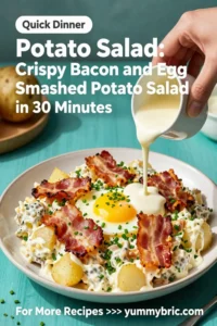 Potato Salad: Crispy Bacon and Egg Smashed Potato Salad in 30 Minutes